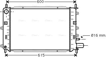 Ava Quality Cooling FD 2152 - Радиатор, охлаждение двигателя autospares.lv