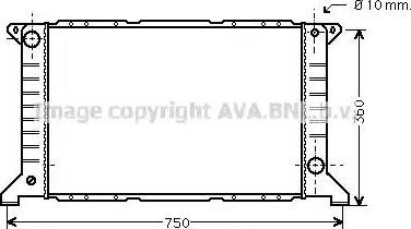 Ava Quality Cooling FDA2169 - Радиатор, охлаждение двигателя autospares.lv