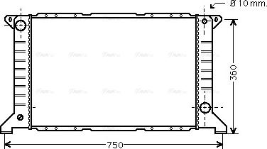 Ava Quality Cooling FD 2169 - Радиатор, охлаждение двигателя autospares.lv