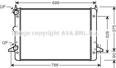 Ava Quality Cooling FD 2396 - Радиатор, охлаждение двигателя autospares.lv