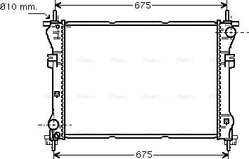 Ava Quality Cooling FD 2319 - Радиатор, охлаждение двигателя autospares.lv