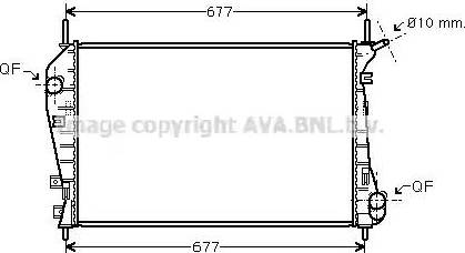 Ava Quality Cooling FD 2337 - Радиатор, охлаждение двигателя autospares.lv