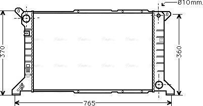 Ava Quality Cooling FD 2204 - Радиатор, охлаждение двигателя autospares.lv