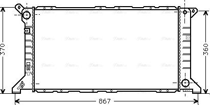 Ava Quality Cooling FD 2206 - Радиатор, охлаждение двигателя autospares.lv