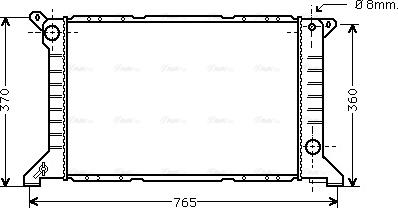 Ava Quality Cooling FD 2203 - Радиатор, охлаждение двигателя autospares.lv