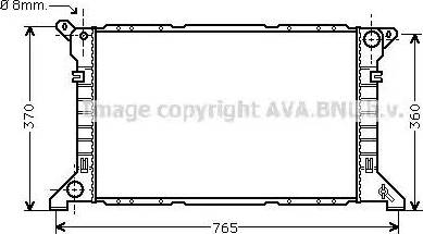 Ava Quality Cooling FD 2202 - Радиатор, охлаждение двигателя autospares.lv