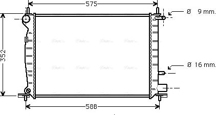 Ava Quality Cooling FD 2219 - Радиатор, охлаждение двигателя autospares.lv