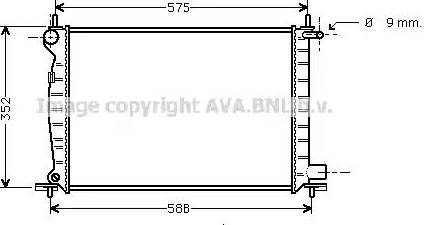 Ava Quality Cooling FD 2225 - Радиатор, охлаждение двигателя autospares.lv