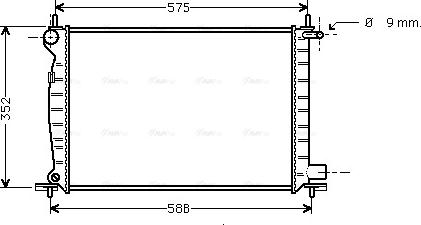 Ava Quality Cooling FD 2224 - Радиатор, охлаждение двигателя autospares.lv