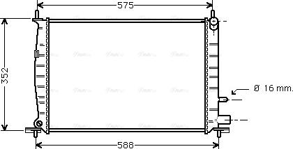 Ava Quality Cooling FD 2220 - Радиатор, охлаждение двигателя autospares.lv