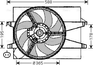 Ava Quality Cooling FD 7541 - Вентилятор, охлаждение двигателя autospares.lv