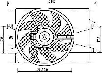 Ava Quality Cooling FD 7551 - Вентилятор, охлаждение двигателя autospares.lv