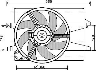 Ava Quality Cooling FD 7553 - Вентилятор, охлаждение двигателя autospares.lv