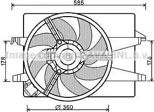 Ava Quality Cooling FD 7552 - Вентилятор, охлаждение двигателя autospares.lv