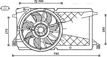 Ava Quality Cooling FD7566 - Вентилятор, охлаждение двигателя autospares.lv