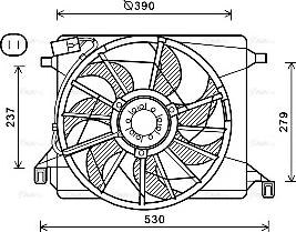 Ava Quality Cooling FD7560 - Вентилятор, охлаждение двигателя autospares.lv