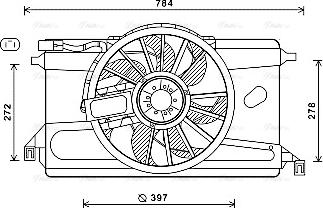 Ava Quality Cooling FD7561 - Вентилятор, охлаждение двигателя autospares.lv