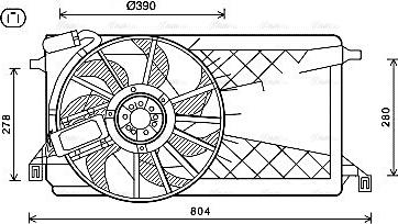 Ava Quality Cooling FD7563 - Вентилятор, охлаждение двигателя autospares.lv