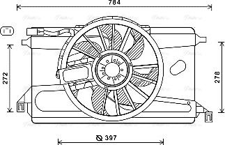 Ava Quality Cooling FD7562 - Вентилятор, охлаждение двигателя autospares.lv