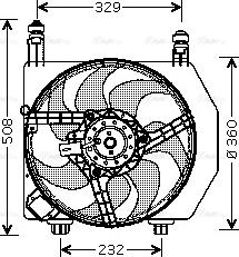 Ava Quality Cooling FD 7525 - Вентилятор, охлаждение двигателя autospares.lv