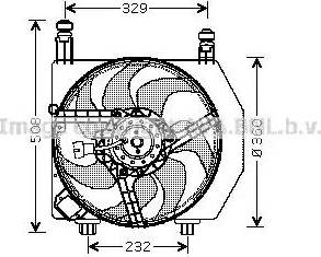 Ava Quality Cooling FD 7528 - Вентилятор, охлаждение двигателя autospares.lv