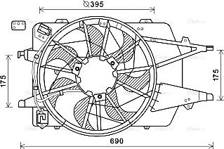 Ava Quality Cooling FD7577 - Вентилятор, охлаждение двигателя autospares.lv