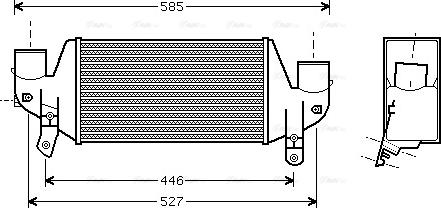 Ava Quality Cooling FDA4313 - Интеркулер, теплообменник турбины autospares.lv