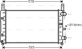 Ava Quality Cooling FDA2117 - Радиатор, охлаждение двигателя autospares.lv