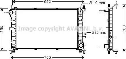 Ava Quality Cooling FDA2264 - Радиатор, охлаждение двигателя autospares.lv