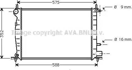 Ava Quality Cooling FDA2219 - Радиатор, охлаждение двигателя autospares.lv