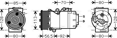 Ava Quality Cooling FDAK497 - Компрессор кондиционера autospares.lv