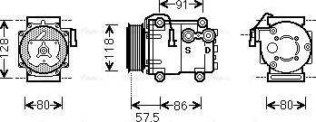 Ava Quality Cooling FDAK451 - Компрессор кондиционера autospares.lv