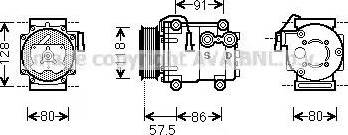 Ava Quality Cooling FDK451 - Компрессор кондиционера autospares.lv