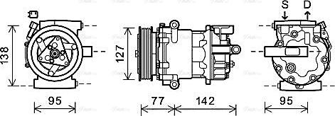 Ava Quality Cooling FDAK469 - Компрессор кондиционера autospares.lv