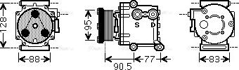 Ava Quality Cooling FDAK434 - Компрессор кондиционера autospares.lv