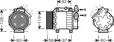 Ava Quality Cooling FDAK431 - Компрессор кондиционера autospares.lv