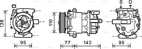 Ava Quality Cooling FDAK470 - Компрессор кондиционера autospares.lv