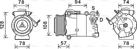 Ava Quality Cooling FDAK587 - Компрессор кондиционера autospares.lv