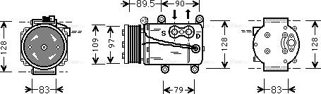 Ava Quality Cooling FDAK082 - Компрессор кондиционера autospares.lv