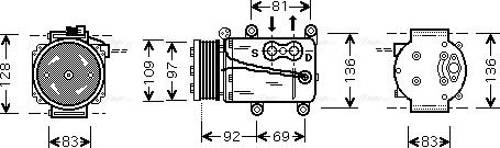 Ava Quality Cooling FDAK171 - Компрессор кондиционера autospares.lv