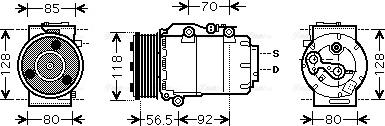 Ava Quality Cooling FDAK394 - Компрессор кондиционера autospares.lv