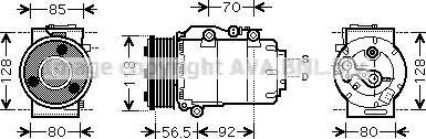 Ava Quality Cooling FD K394 - Компрессор кондиционера autospares.lv