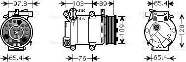 Ava Quality Cooling FDAK391 - Компрессор кондиционера autospares.lv