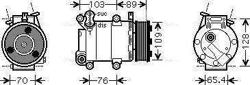 Ava Quality Cooling FDAK392 - Компрессор кондиционера autospares.lv