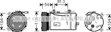 Ava Quality Cooling FDAK306 - Компрессор кондиционера autospares.lv