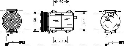 Ava Quality Cooling FDAK284 - Компрессор кондиционера autospares.lv