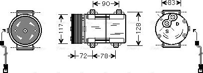 Ava Quality Cooling FDAK285 - Компрессор кондиционера autospares.lv