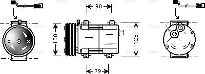 Ava Quality Cooling FDAK280 - Компрессор кондиционера autospares.lv