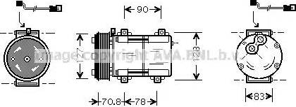 Ava Quality Cooling FD K281 - Компрессор кондиционера autospares.lv