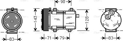 Ava Quality Cooling FDAK279 - Компрессор кондиционера autospares.lv